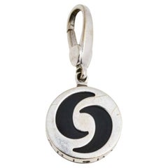 Charm ottico Bvlgari Allegra Onyx in oro bianco 18 carati