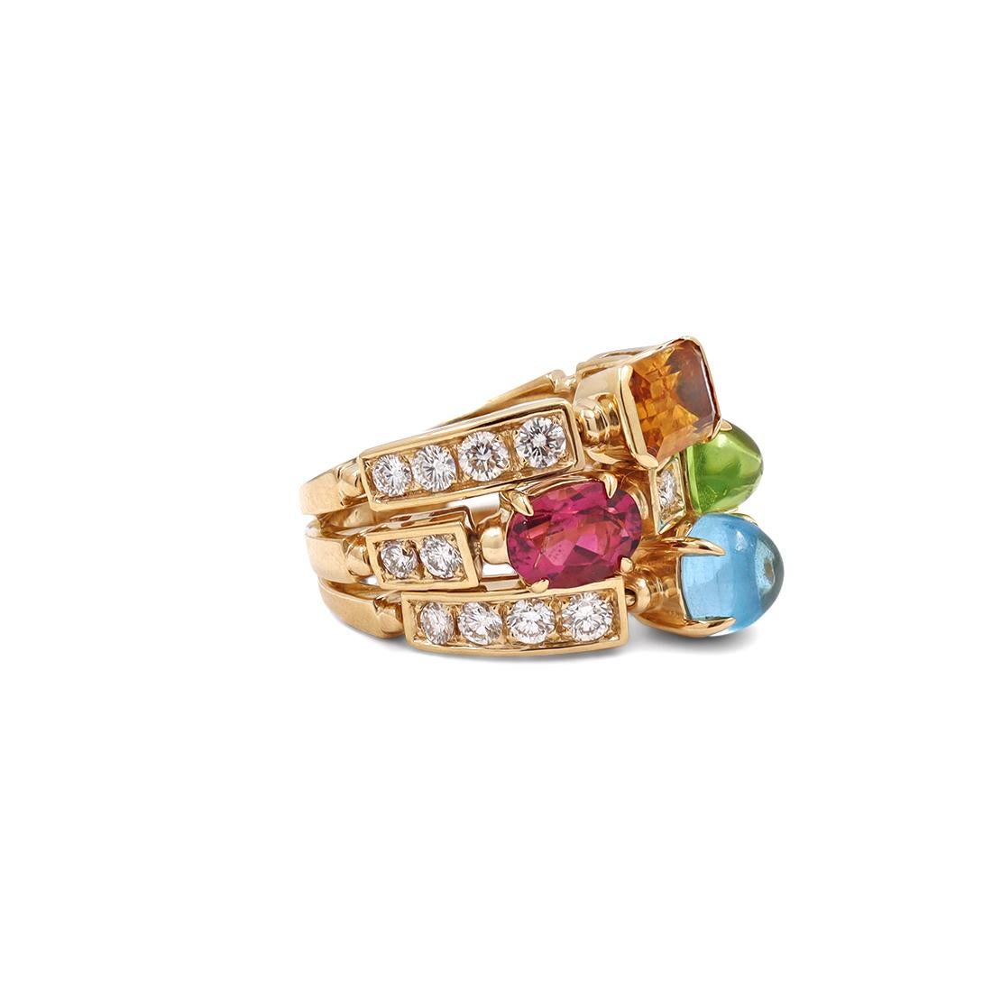 multi stone band ring