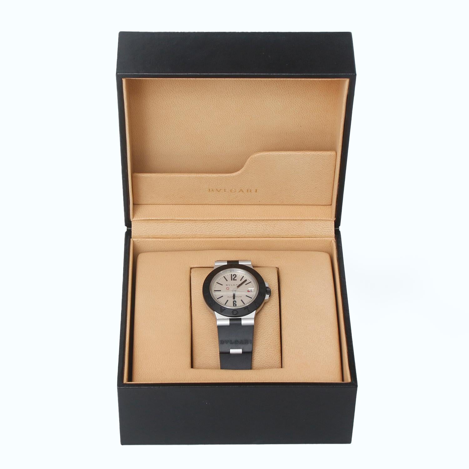 Bvlgari Quadrante Alluminio Argento  Orologio da uomo AL 38 A in vendita 2