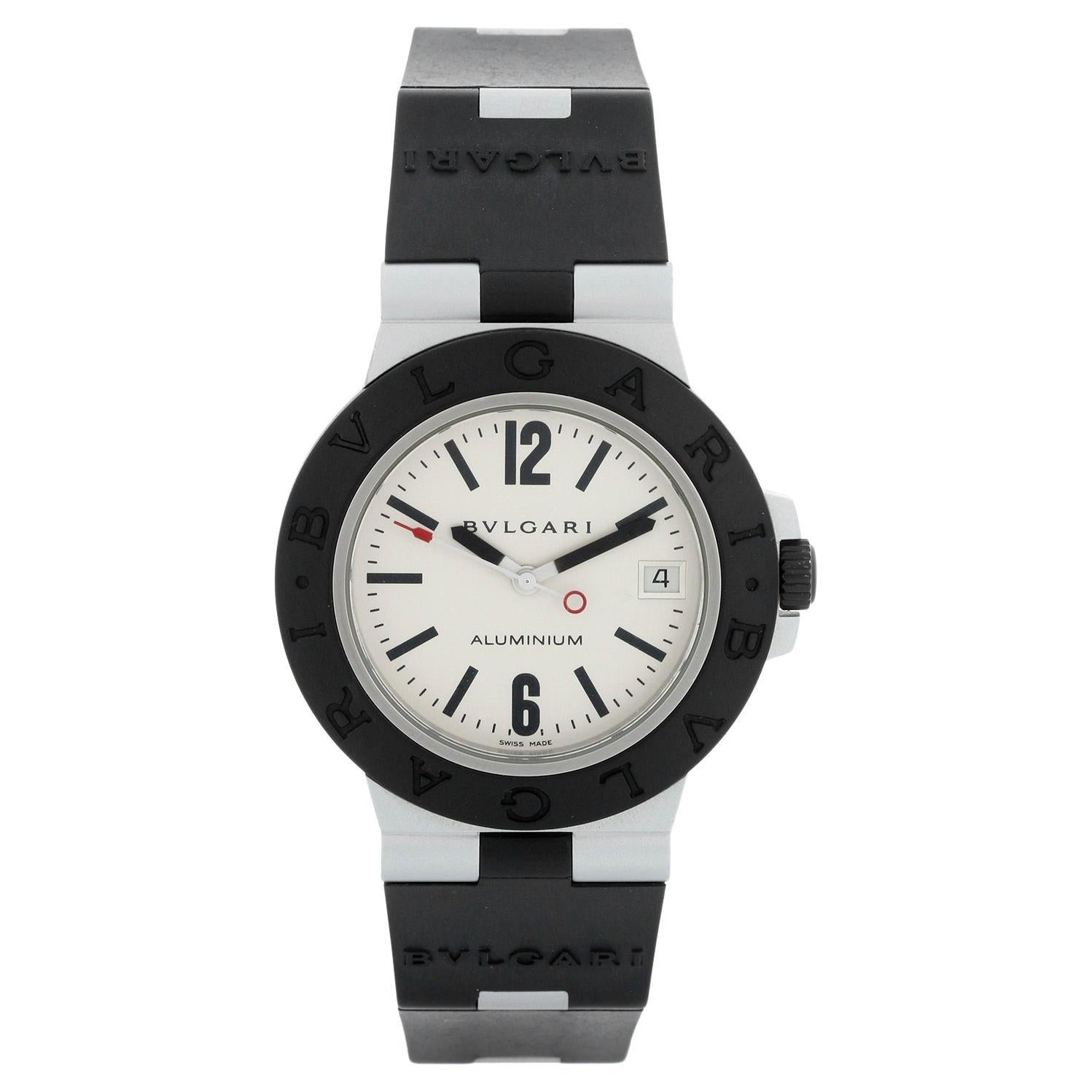 Bvlgari Aluminium Silver Dial  Mens Watch AL 38 A