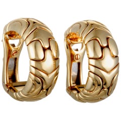 Bvlgari Alveare 18 Karat Yellow Gold Huggie Earrings