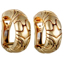 Bvlgari Alveare 18 Karat Yellow Gold Huggie Earrings