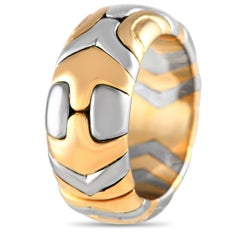 Bvlgari Alveare 18K Yellow Gold and Stainless Steel Ring BV14-012524