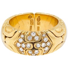 Bvlgari "Alveare" Diamond Gold Ring