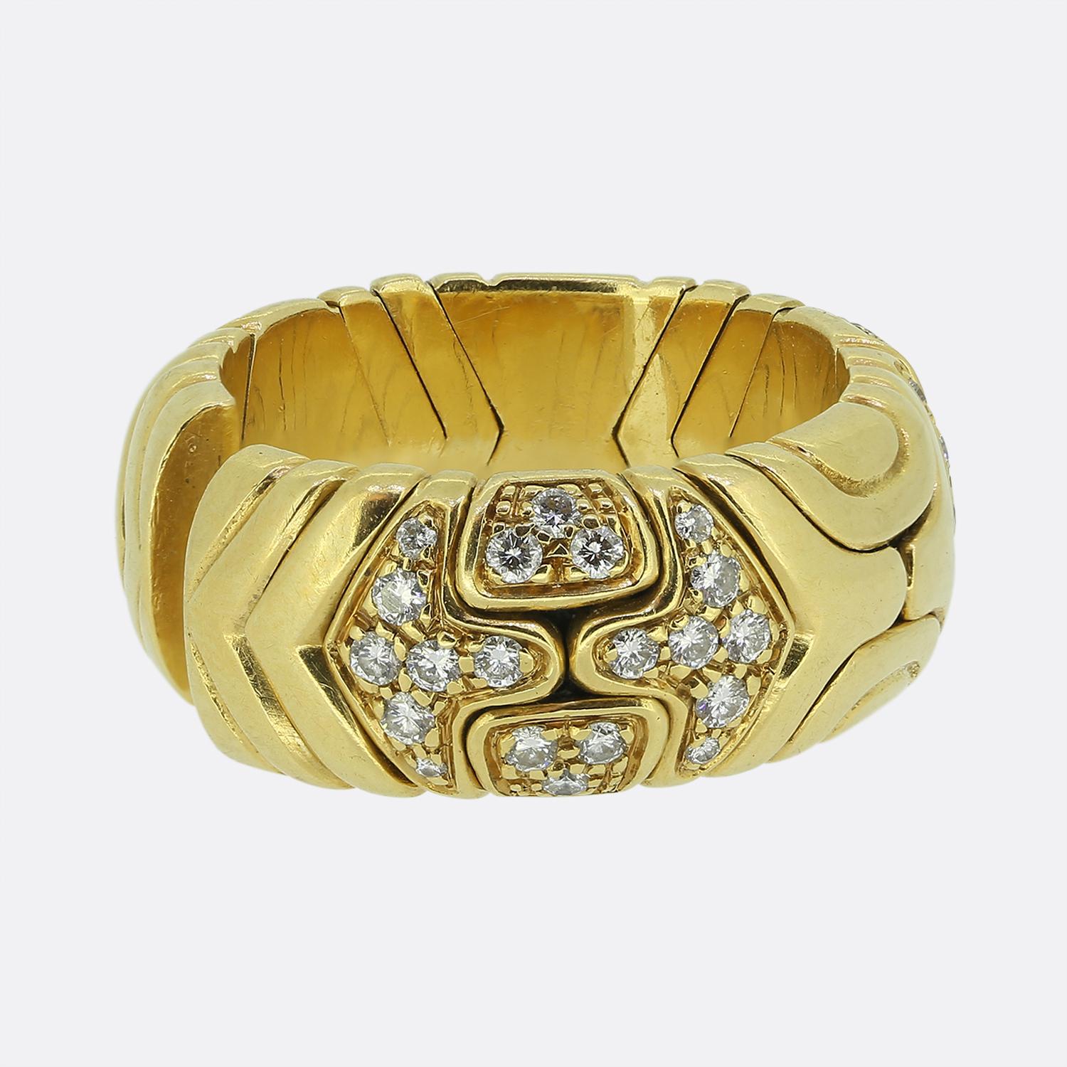 Brilliant Cut Bvlgari Alveare Diamond Ring Size K (50) For Sale