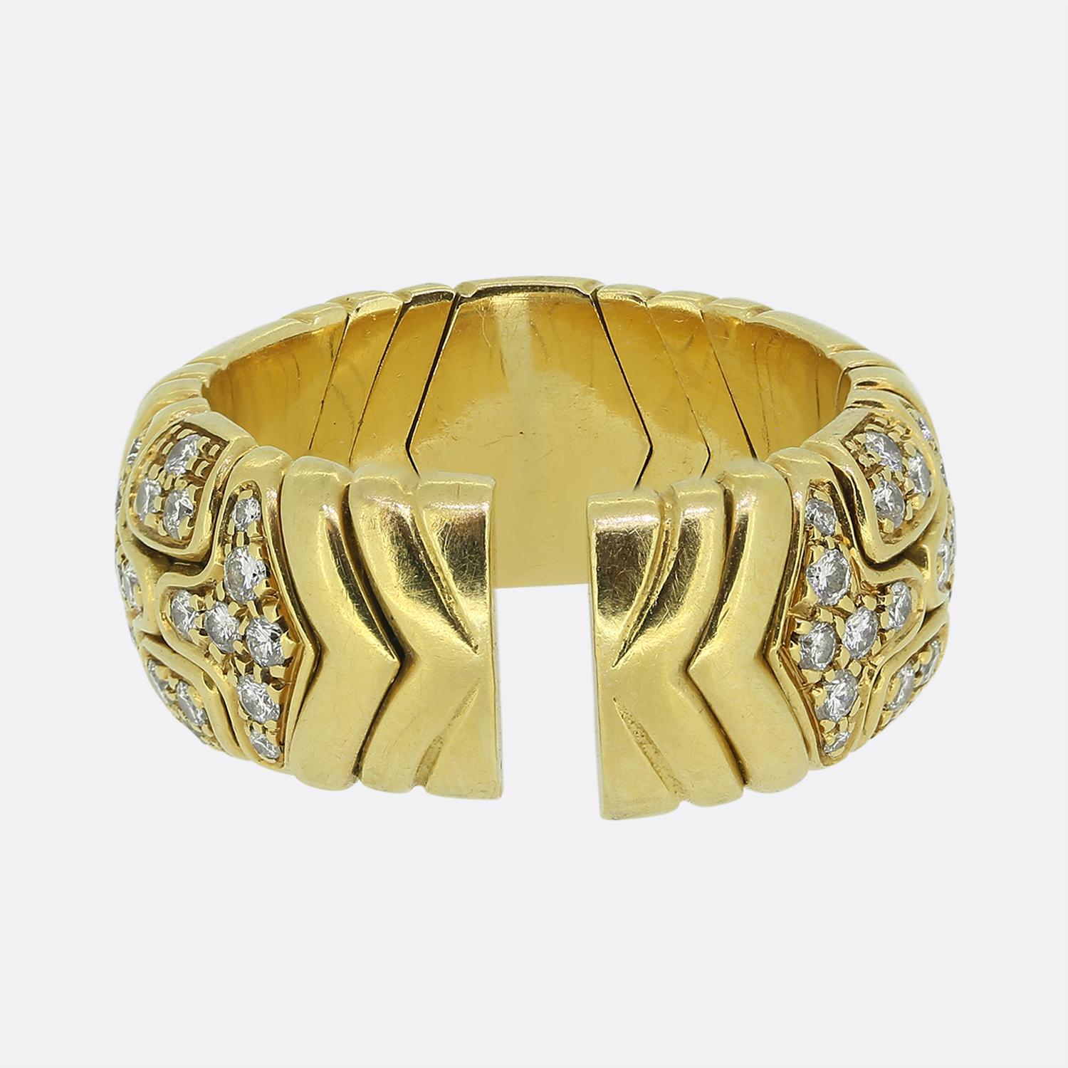 Bvlgari Alveare Diamond Ring Size K (50) In Good Condition For Sale In London, GB