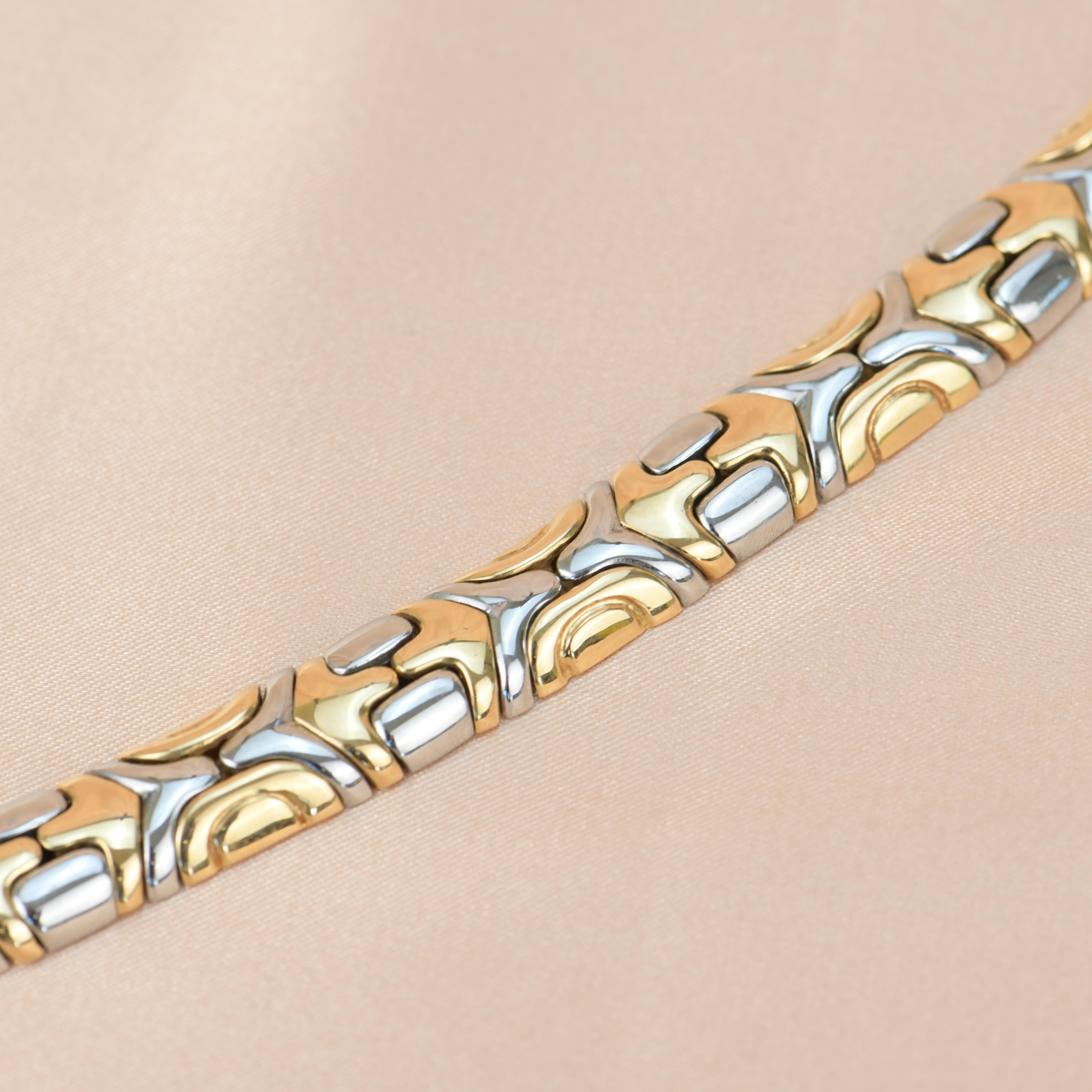 Choker-Halskette aus Gold und Stahl von Bvlgari Alveare 5