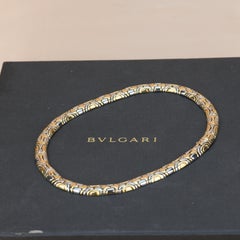Bvlgari Alveare Gold and Steel Choker Necklace