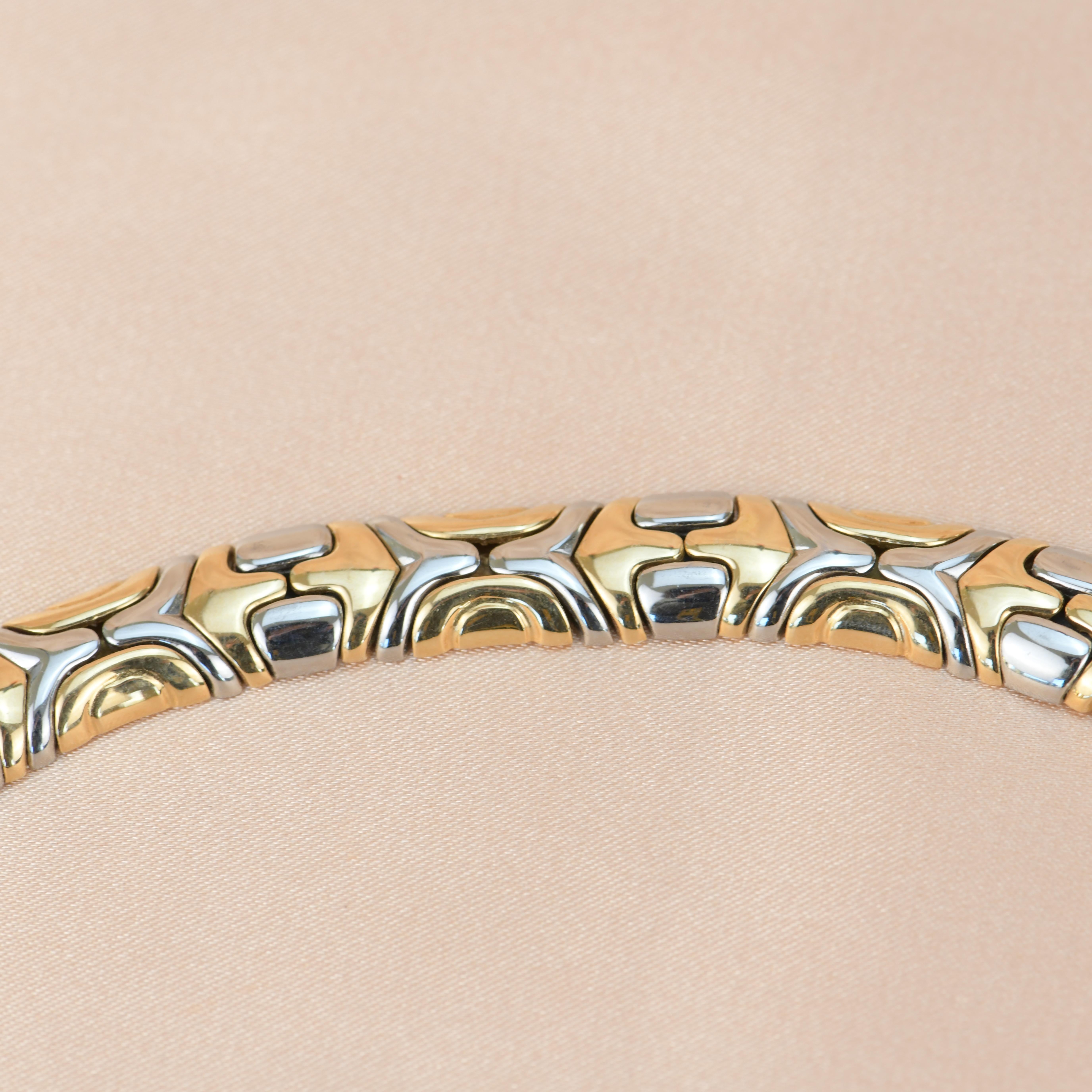 Choker-Halskette aus Gold und Stahl von Bvlgari Alveare 2
