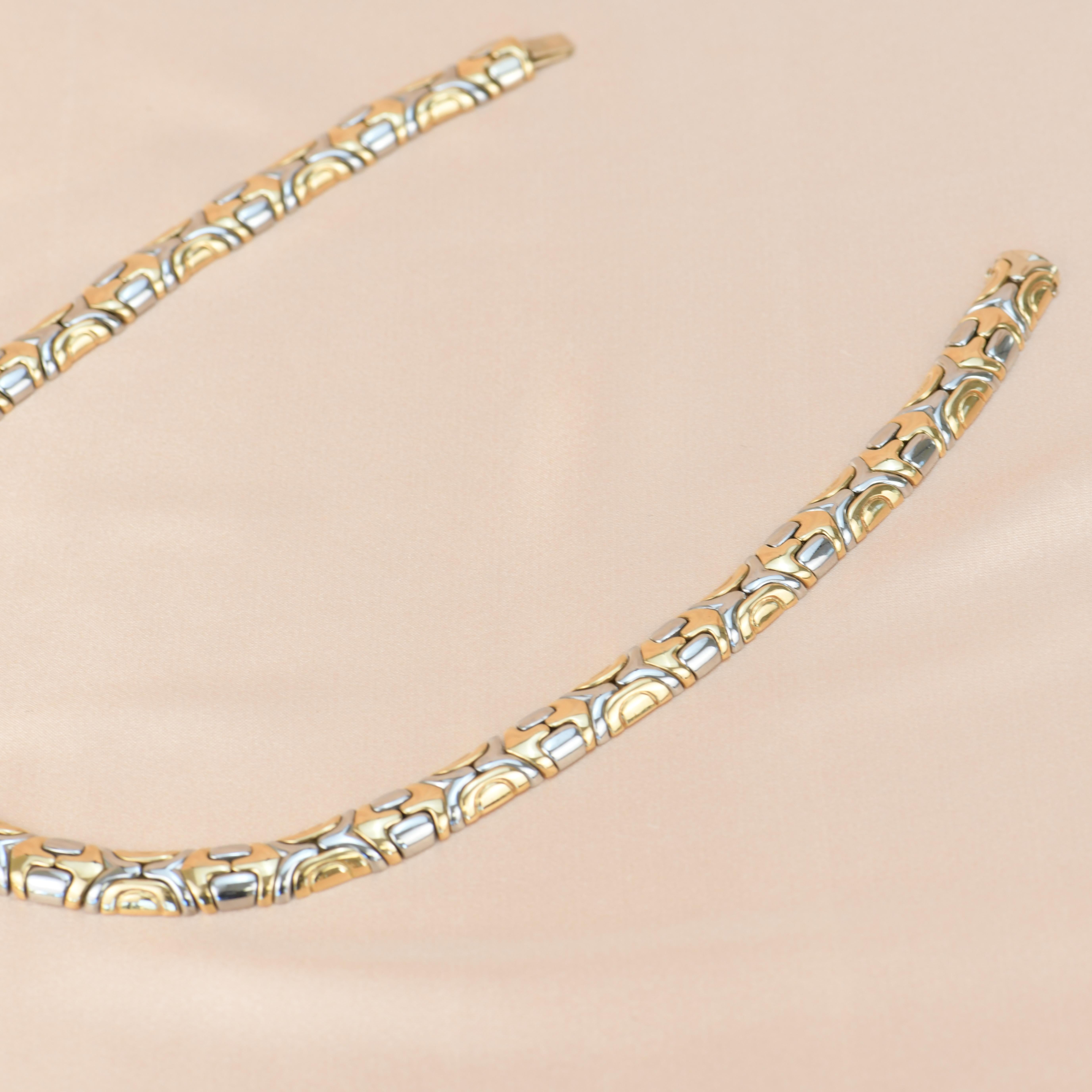 Choker-Halskette aus Gold und Stahl von Bvlgari Alveare 3