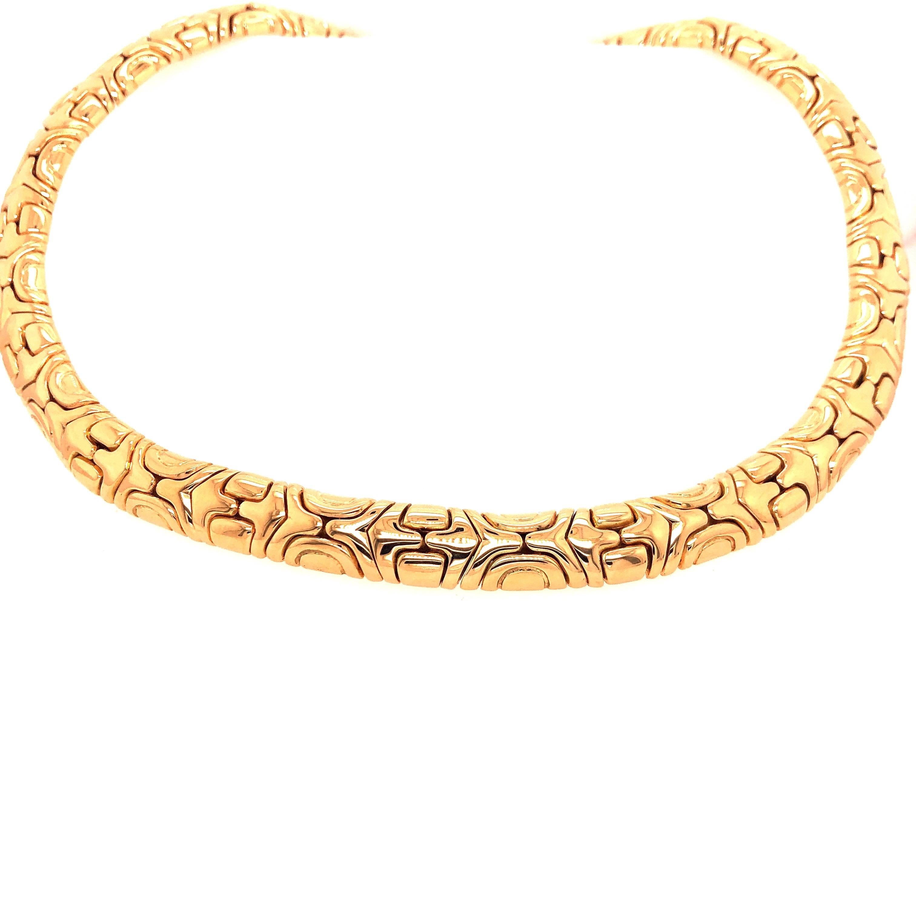 Women's Bvlgari Alveare Vintage 18 karat Yellow Gold Choker Necklace, Original Envelope