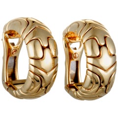 Bvlgari Alveare Yellow Gold Huggie Earrings