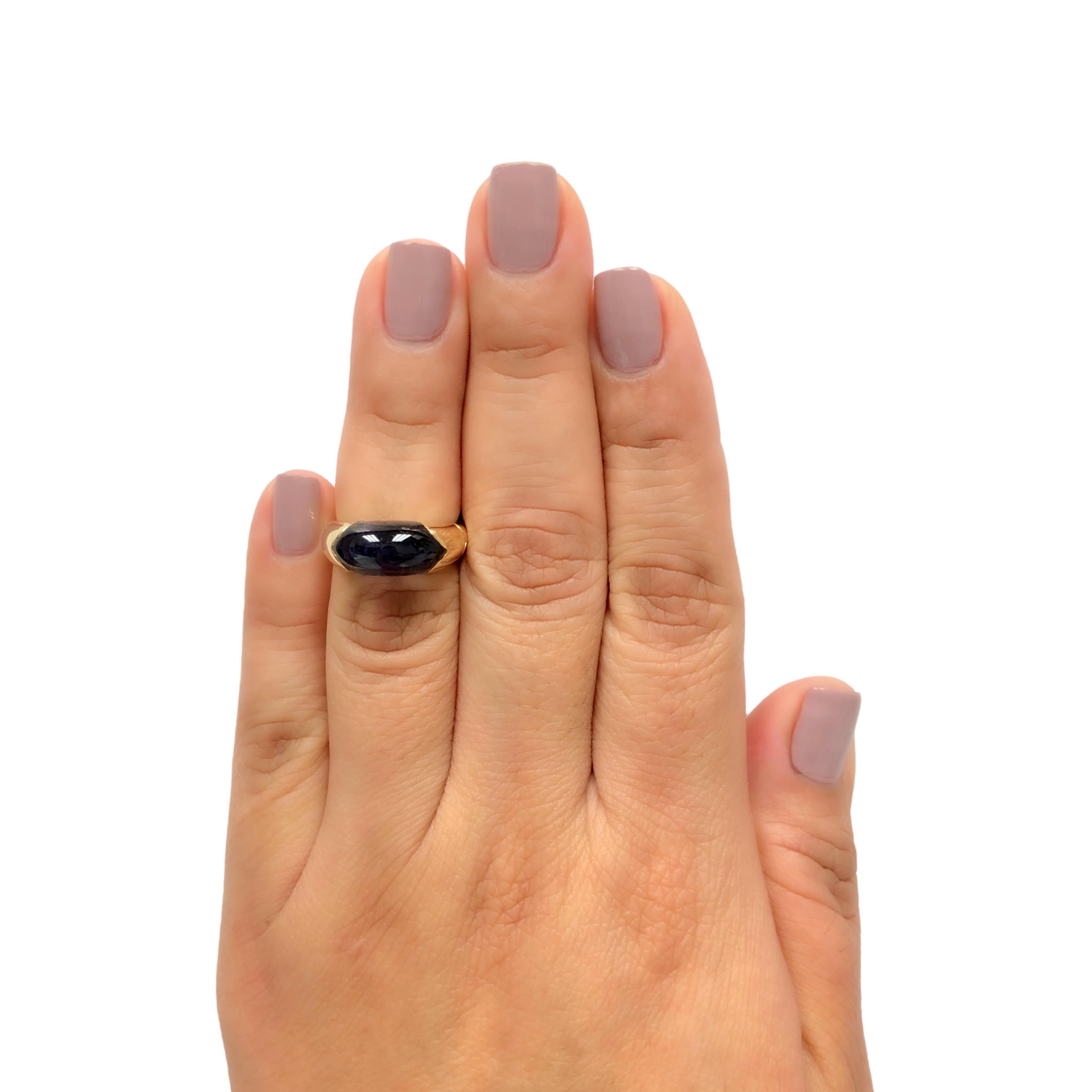 BVLGARI Amethyst 18K Yellow Gold Tronchetto Ring For Sale 1