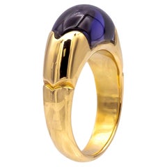 BVLGARI Amethyst 18K Yellow Gold Tronchetto Ring