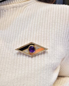 Bvlgari Amethyst-Diamant-Brosche