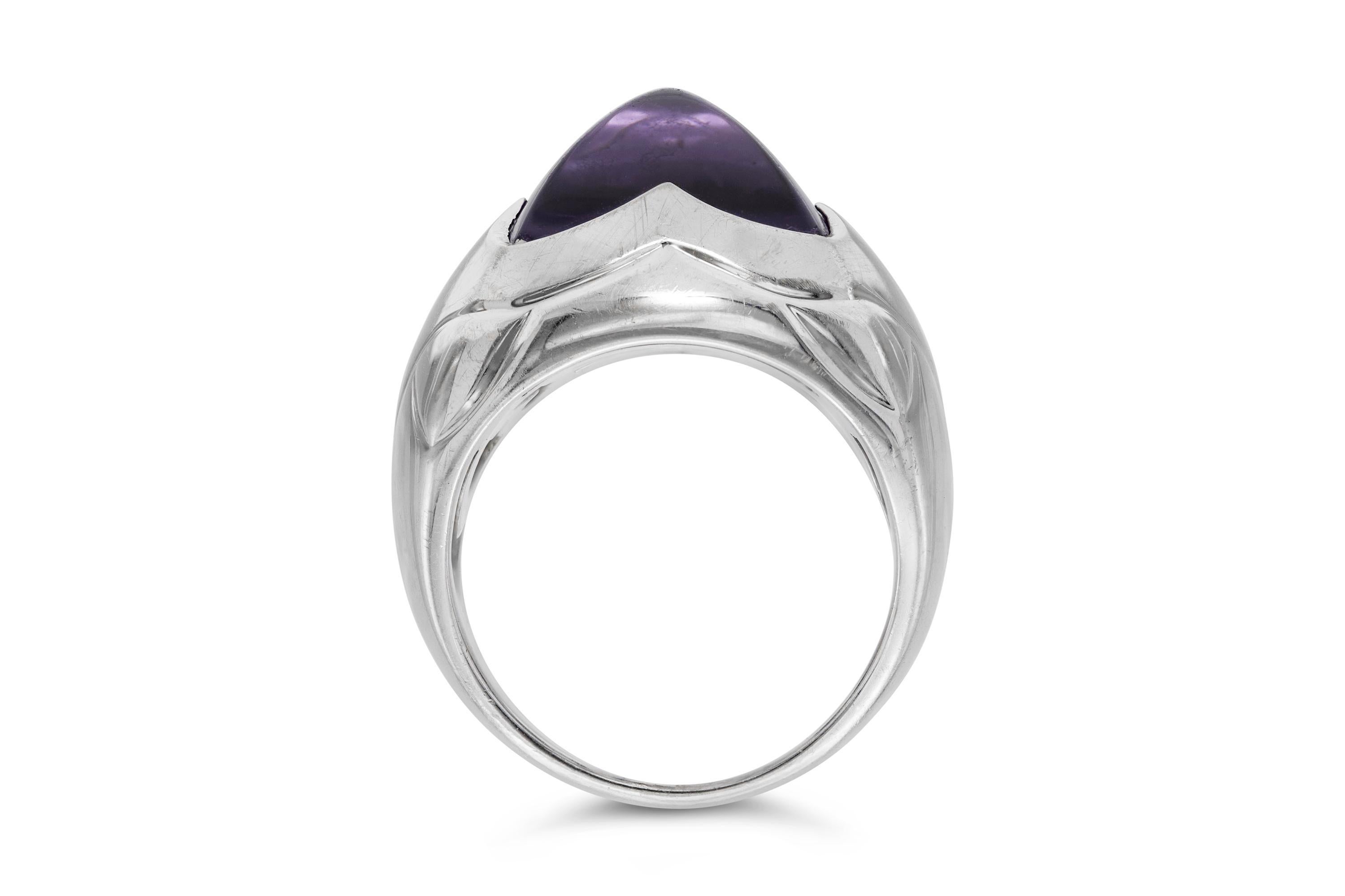 Anello con piramide di ametista Bvlgari In condizioni buone in vendita a New York, NY