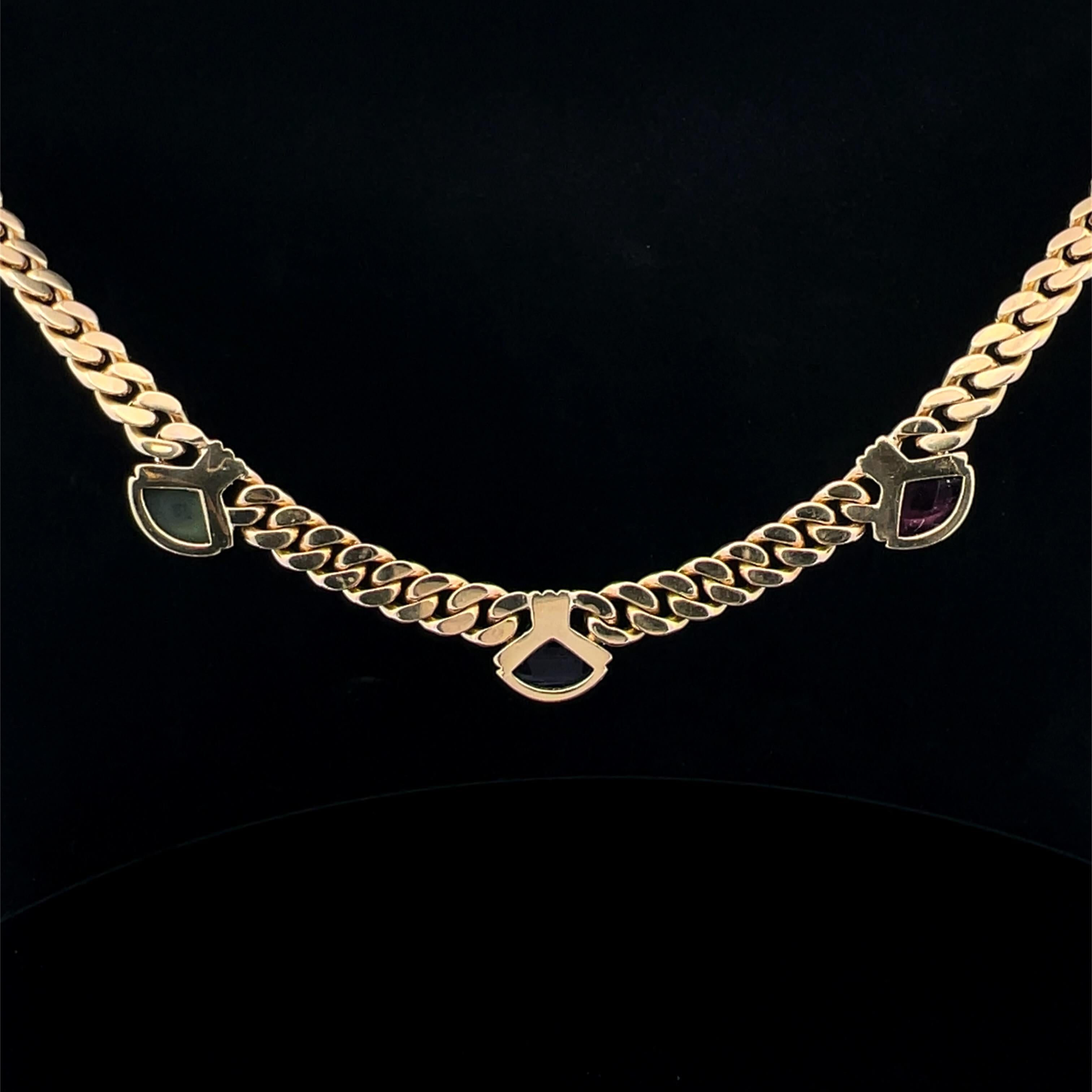 Bvlgari Amethyst, Tourmaline & Peridot Necklet Circa 1990s In Good Condition For Sale In ADELAIDE, SA