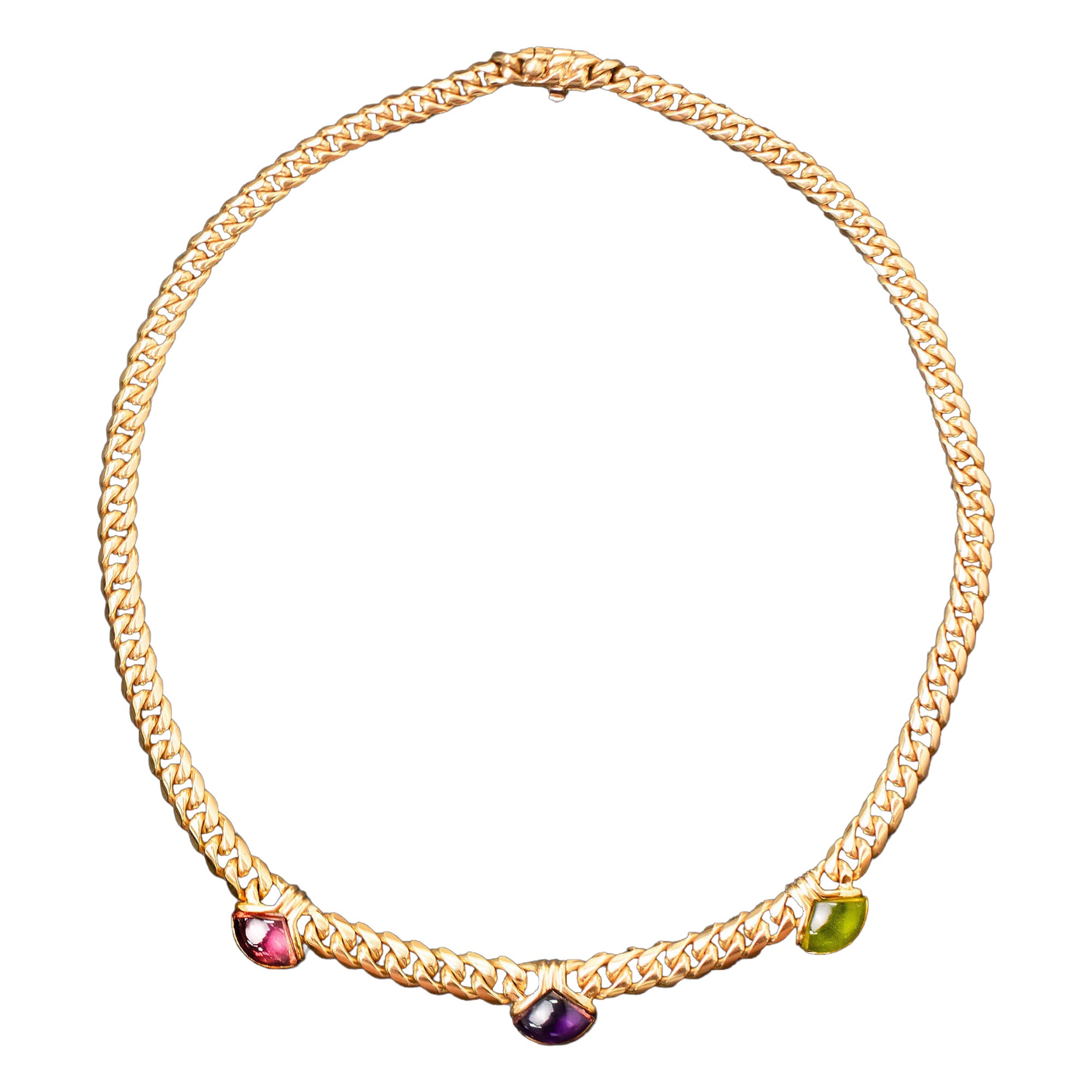 Bvlgari Amethyst, Turmalin & Peridot Halsband CIRCA 1990er Jahre