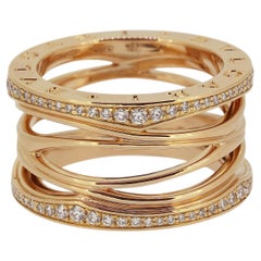 Bvlgari Anel B.Zero1 Zaha Hadid Diamond Band Ring Size N (54)