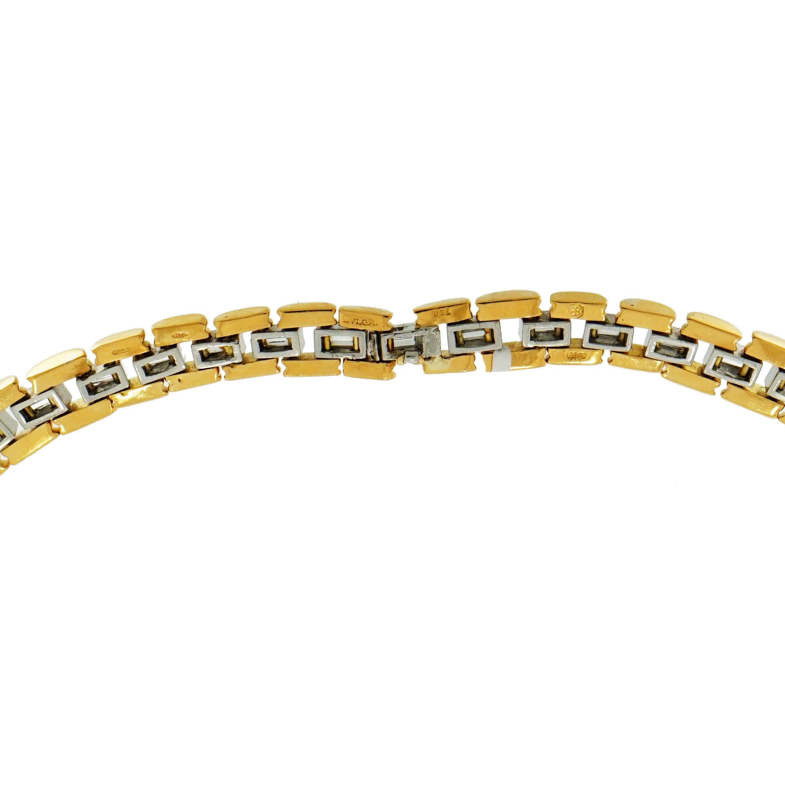 Modern Bvlgari Aquamarine, Yellow Sapphire and Diamond Yellow Gold Necklace