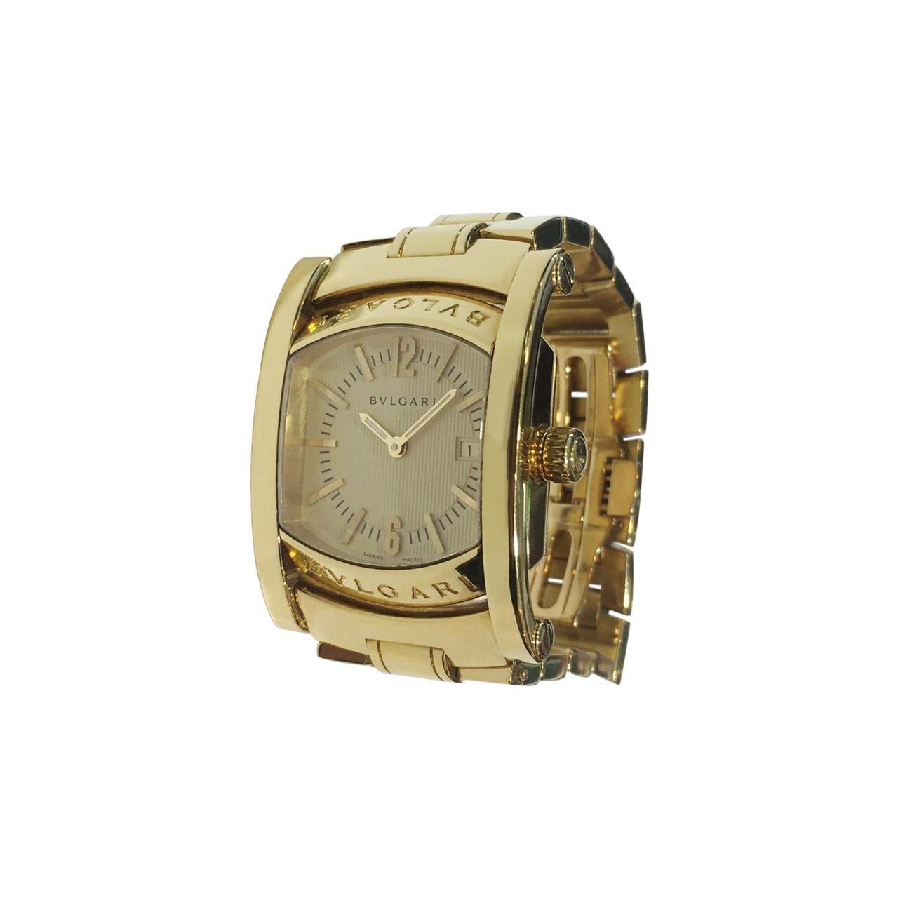 Bvlgari Assioma 18 Karat Yellow Gold Quartz Watch AA 39 G