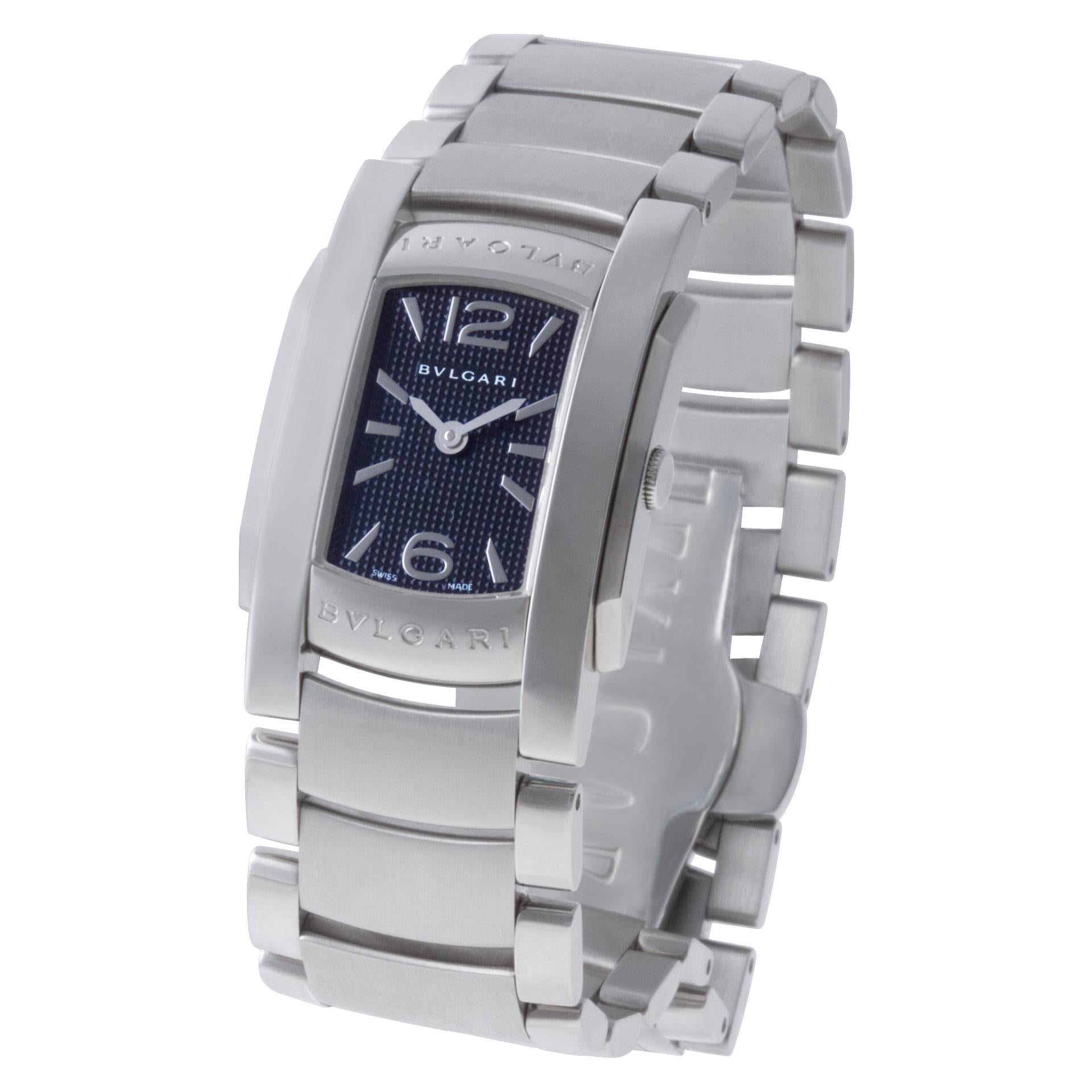Ladies Bvlgari Assioma in stainless steel 23.5mm x 28mm case size. Quartz. With papers. Ref AA35S. Circa 2009. Fine Pre-owned Bvlgari / Bulgari Watch.

Certified preowned Classic Bvlgari Assioma AA35S watch is made out of Stainless steel on a