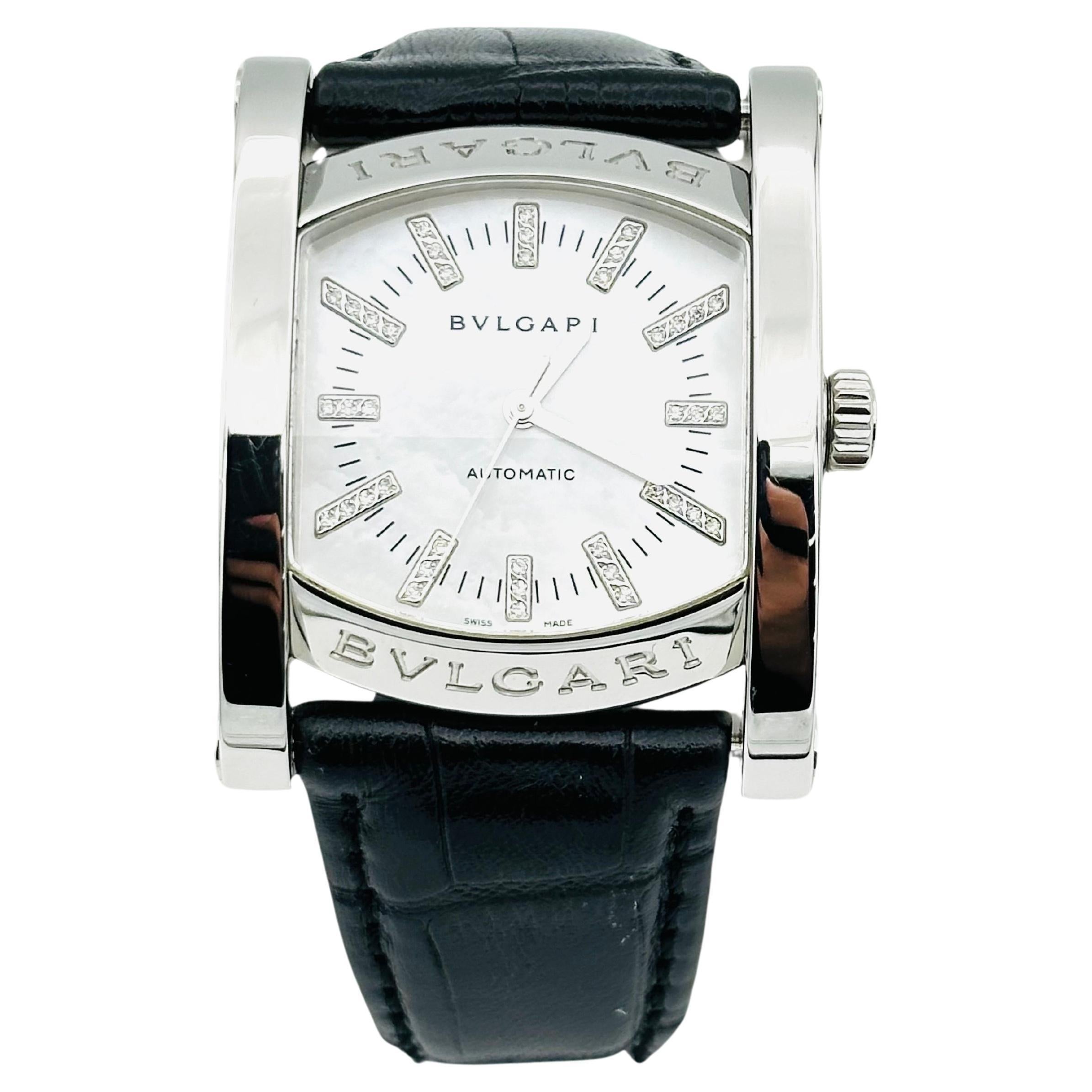 Bvlgari Assioma Weiß Perlmutt Herrenuhr - AA44S 35 mm im Angebot