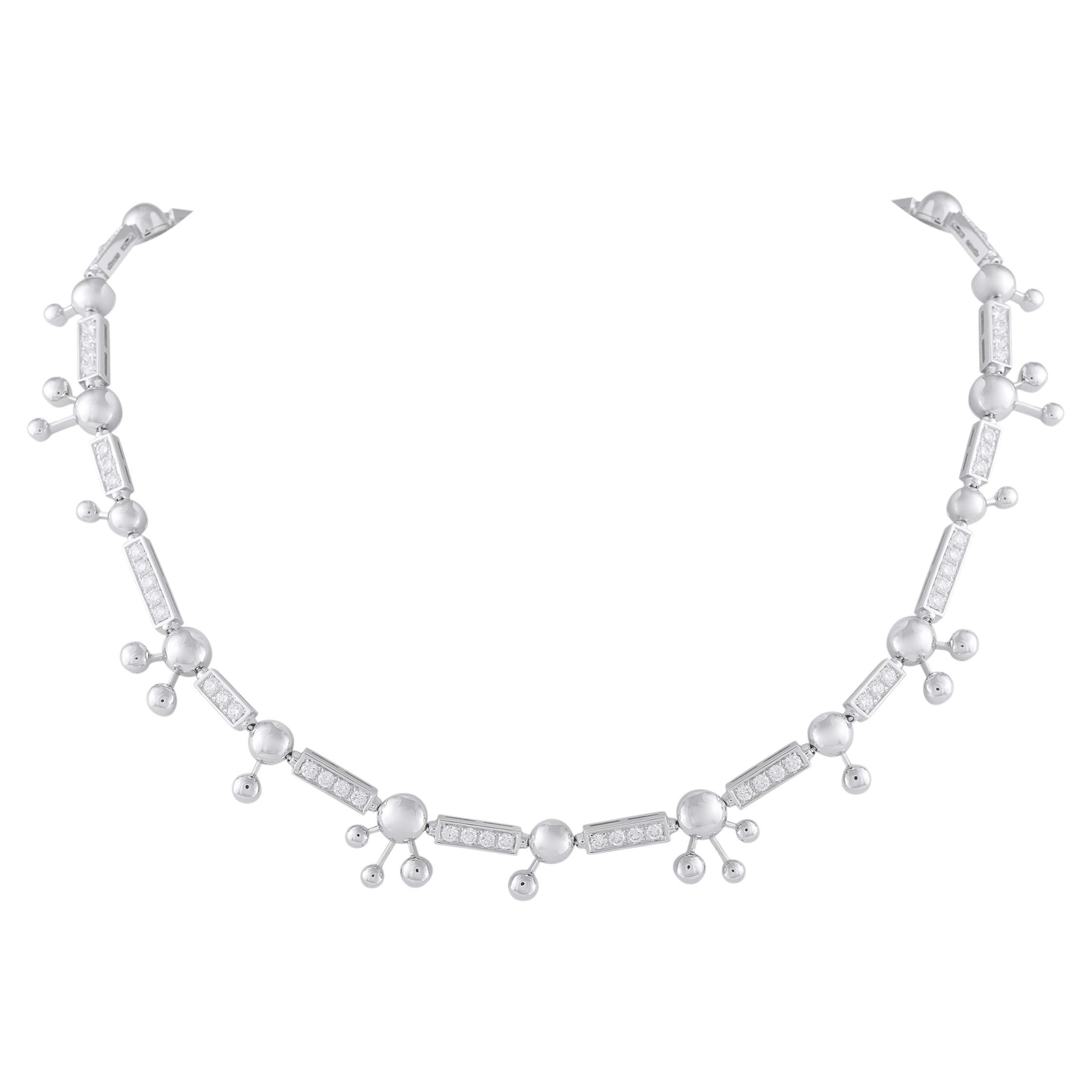 Collana Bvlgari Astrale in oro bianco 18 carati con diamanti da 3,25 carati BV06-060426 in vendita