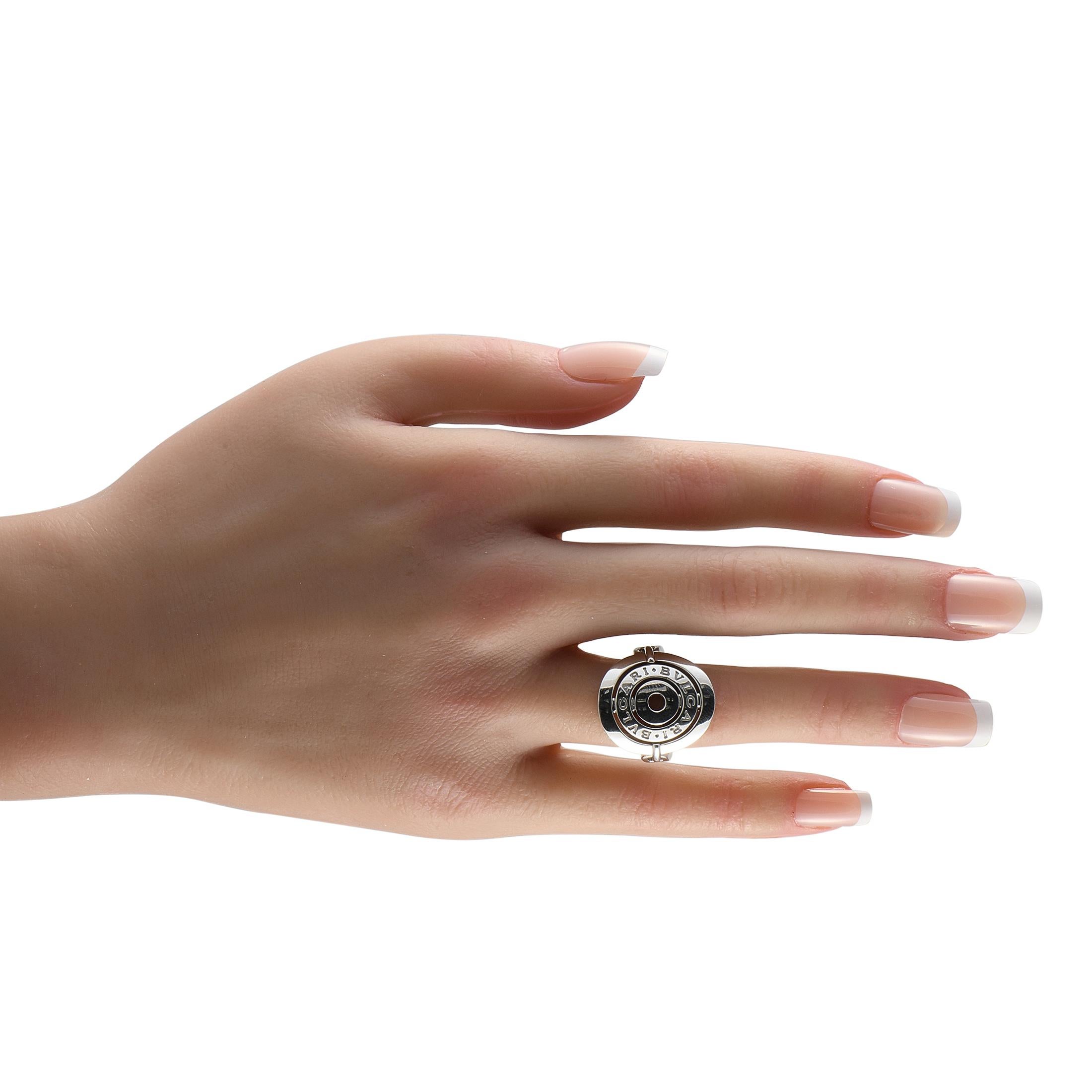 Bvlgari Astrale 18K White Gold Ring In Excellent Condition For Sale In Southampton, PA