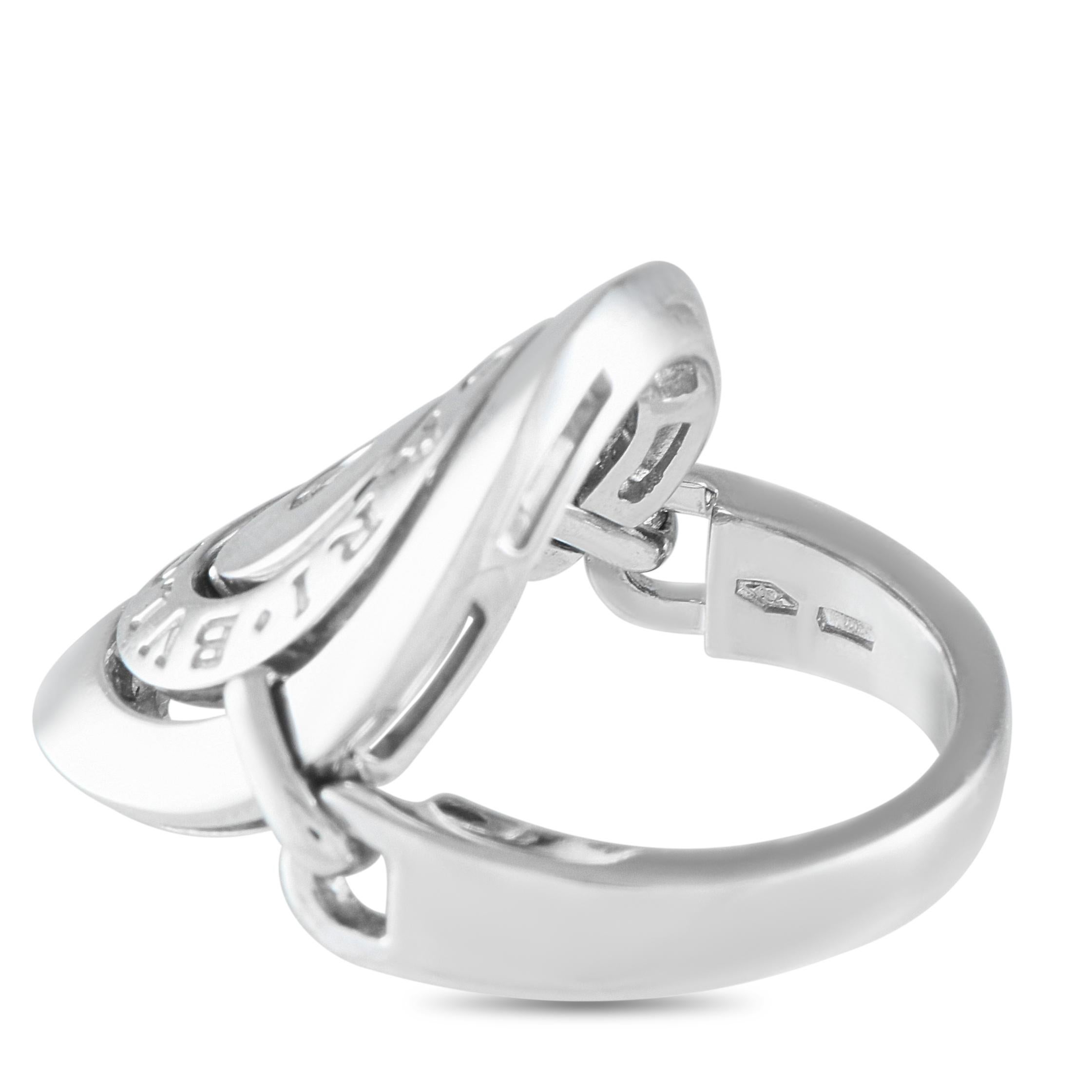 Women's Bvlgari Astrale 18K White Gold Ring For Sale