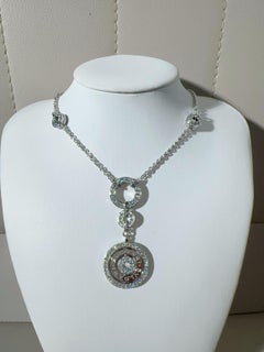 Bvlgari Astrale Cerchi 18k White Gold Brilliant-cut Diamonds Pendant Necklace