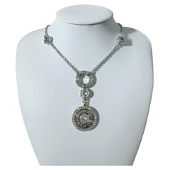 Bvlgari Astrale Cerchi 18k White Gold Brilliant-cut Diamonds Pendant Necklace