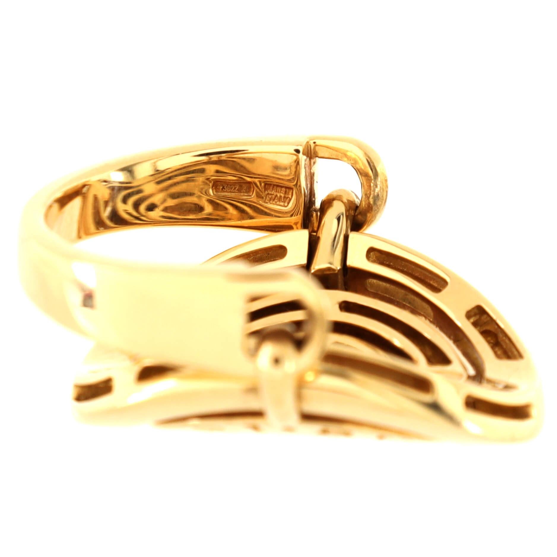 Bvlgari Astrale Cerchi Shield Ring 18k Yellow Gold 1