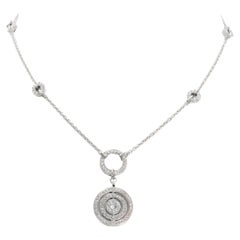 Bvlgari 'Astrale Cerchi' White Gold Diamond Pendant Necklace