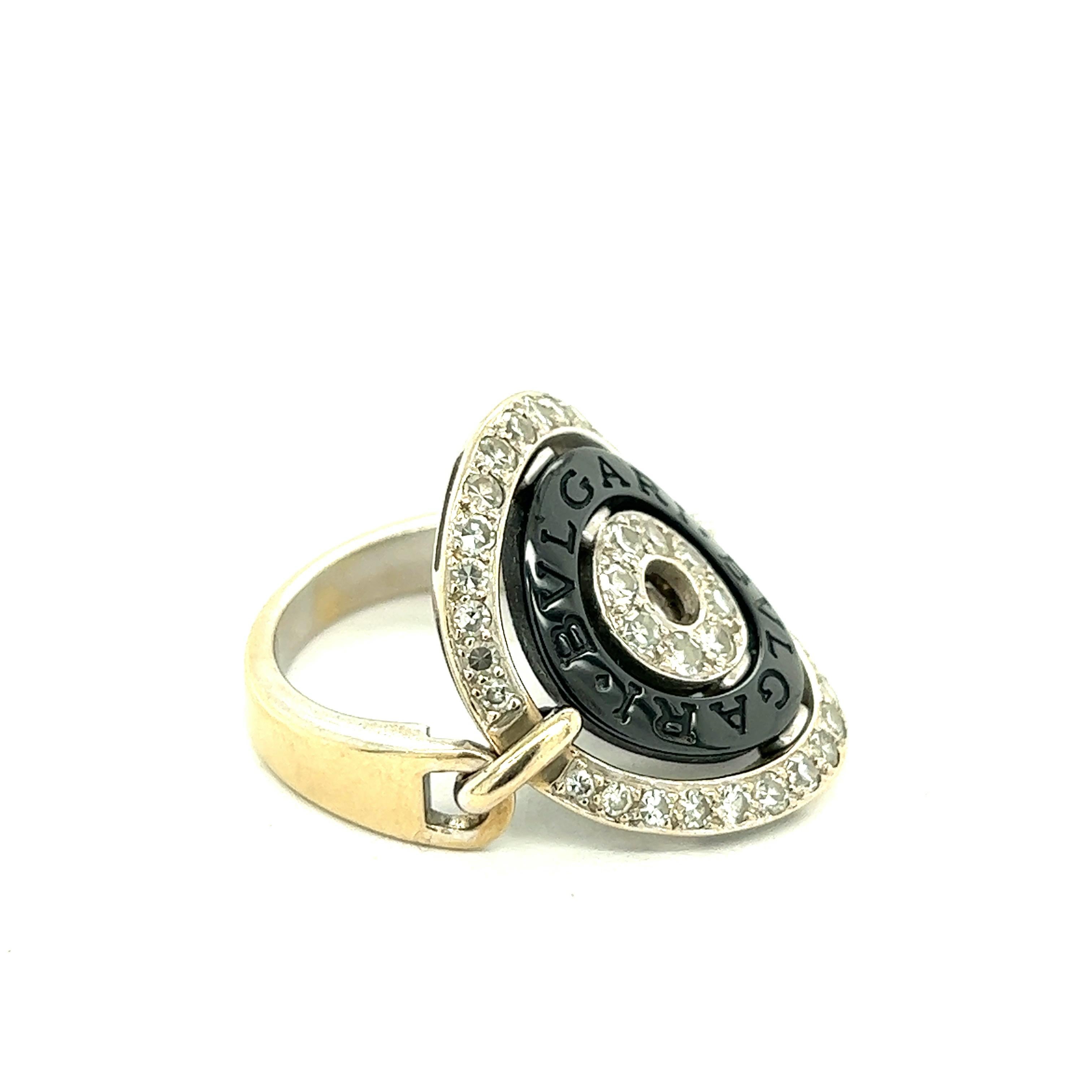 Bvlgari Astrale Movable 18k White Gold Diamond Ring For Sale 5