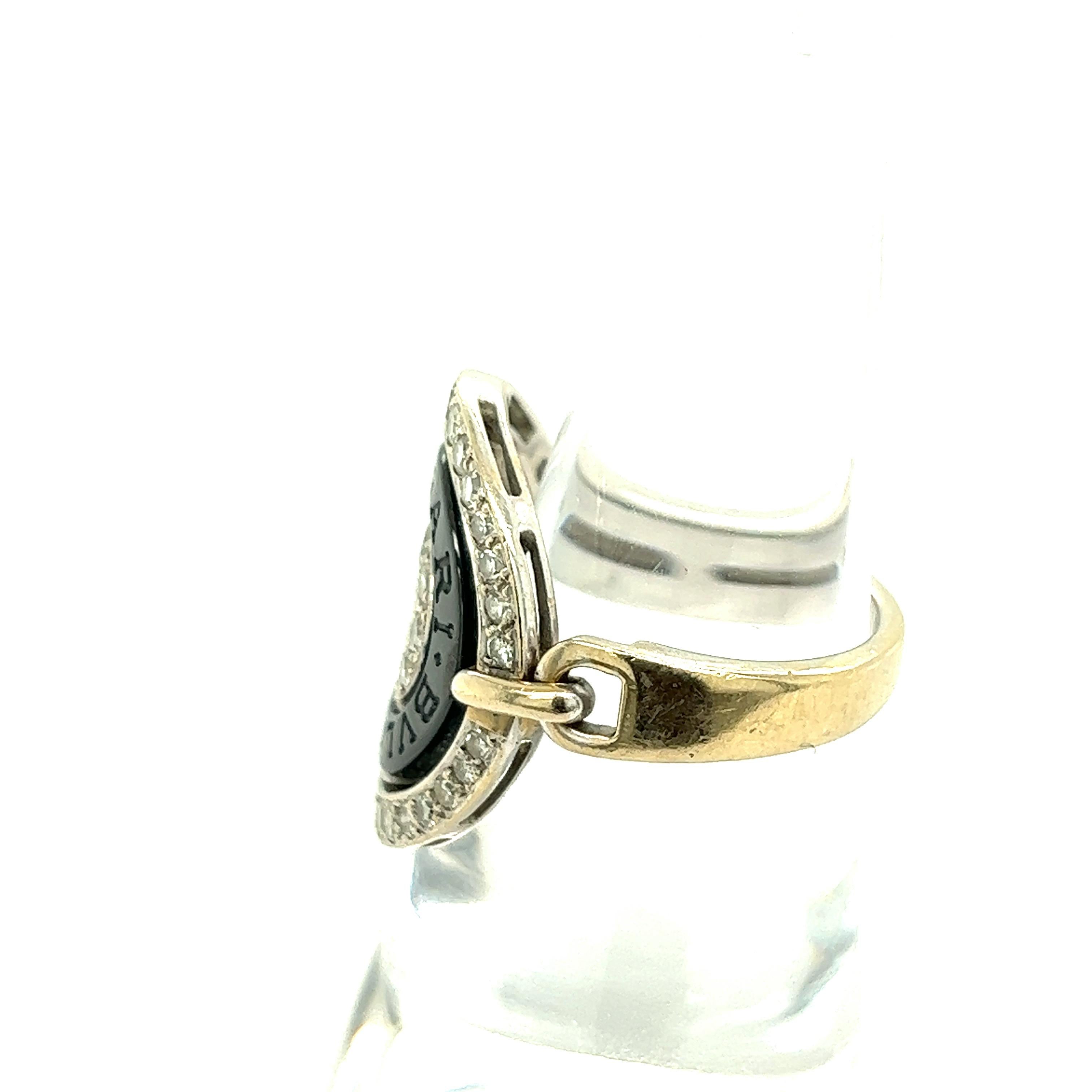 Bvlgari Astrale Movable 18k White Gold Diamond Ring In Good Condition For Sale In New York, NY