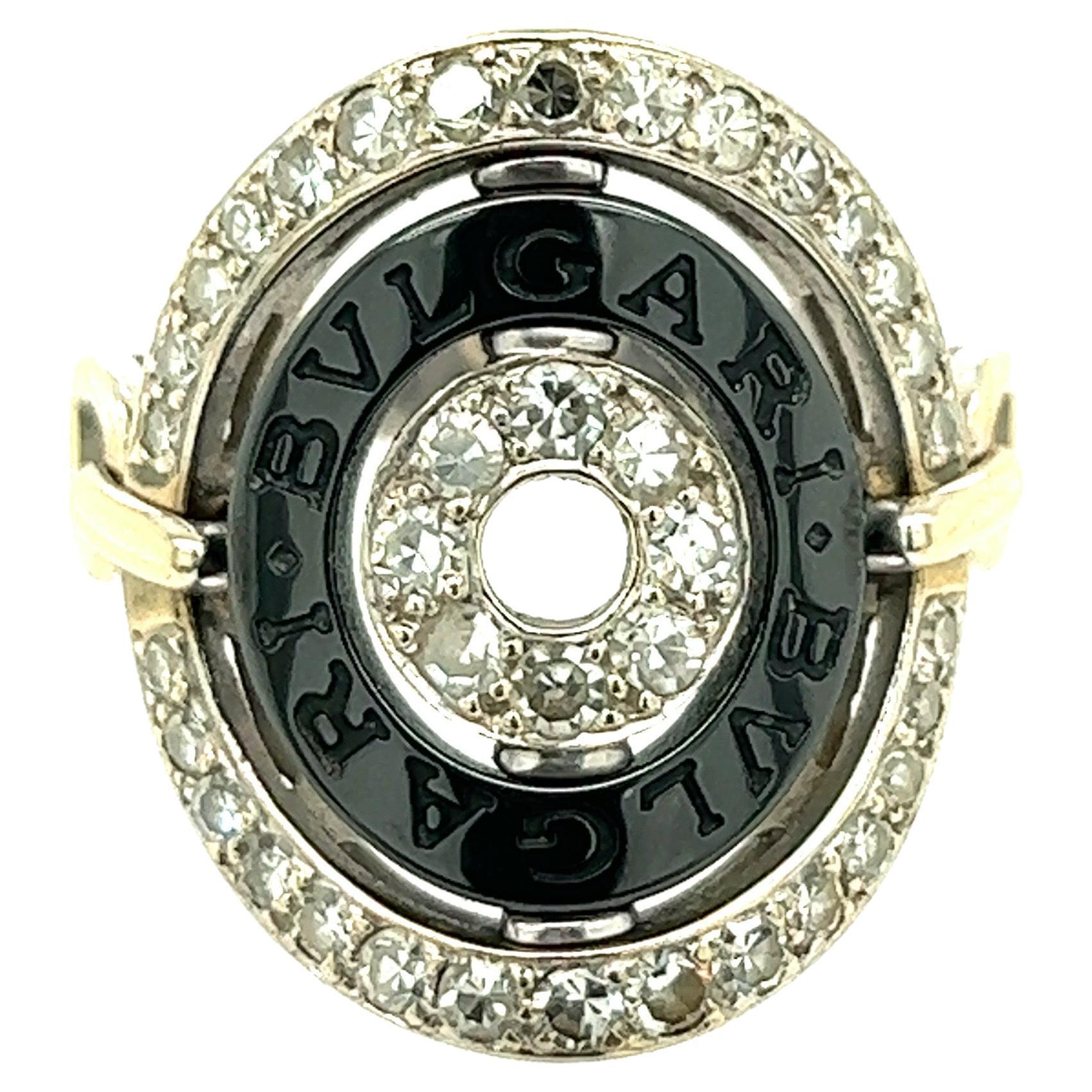 Bvlgari Astrale Movable 18k White Gold Diamond Ring