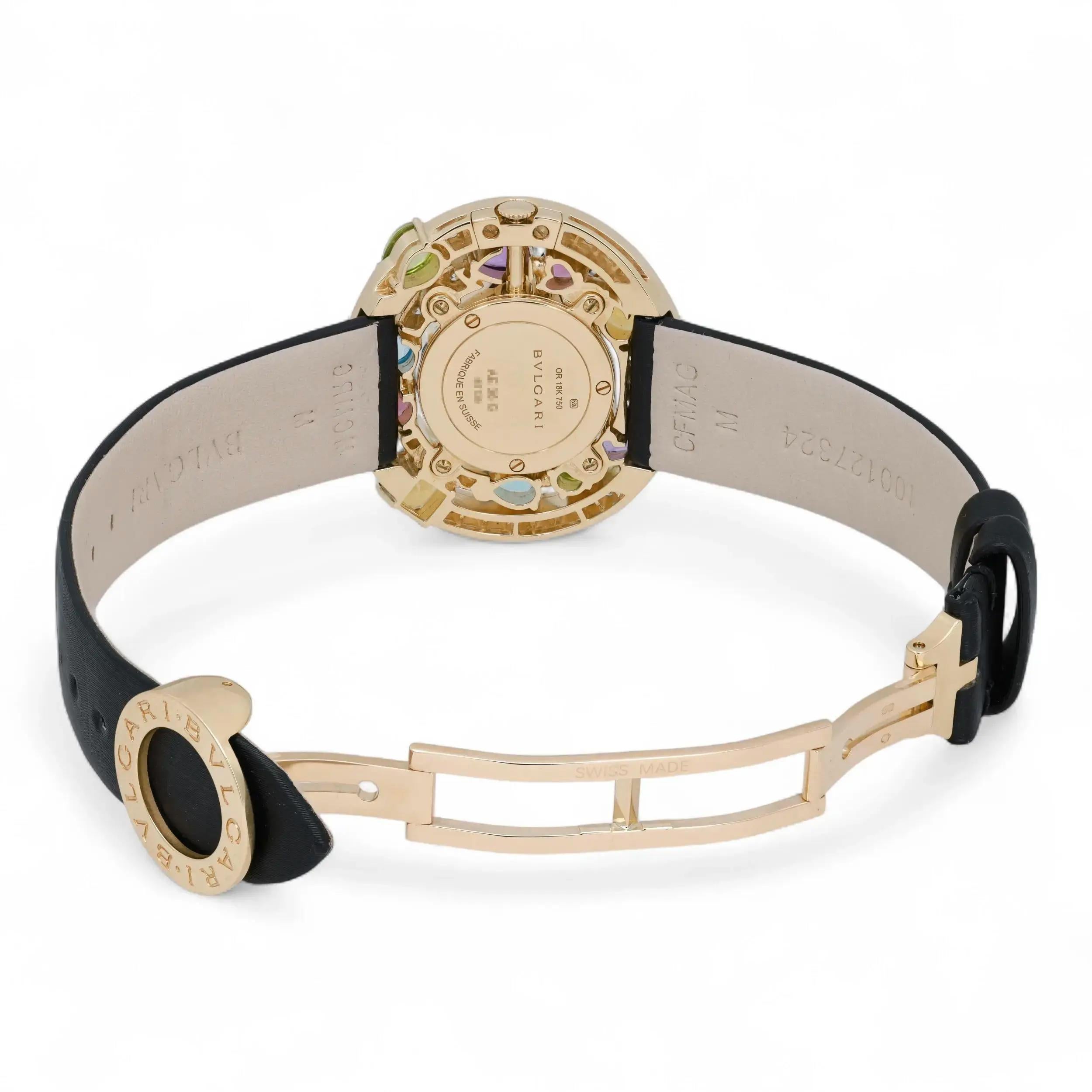 BVLGARI Asutorare Cherki 18K Yellow Gold Gemmed Diamond Ladies Watch AE36G en vente 1