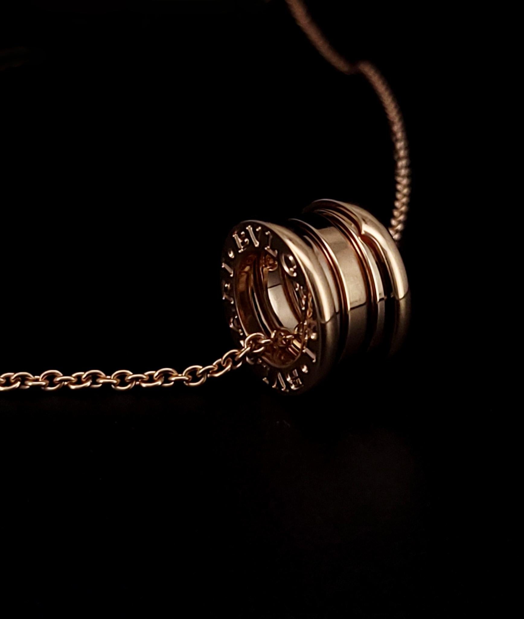 Bvlgari B Zero 1 18k Yellow Gold Pendant Necklace 1