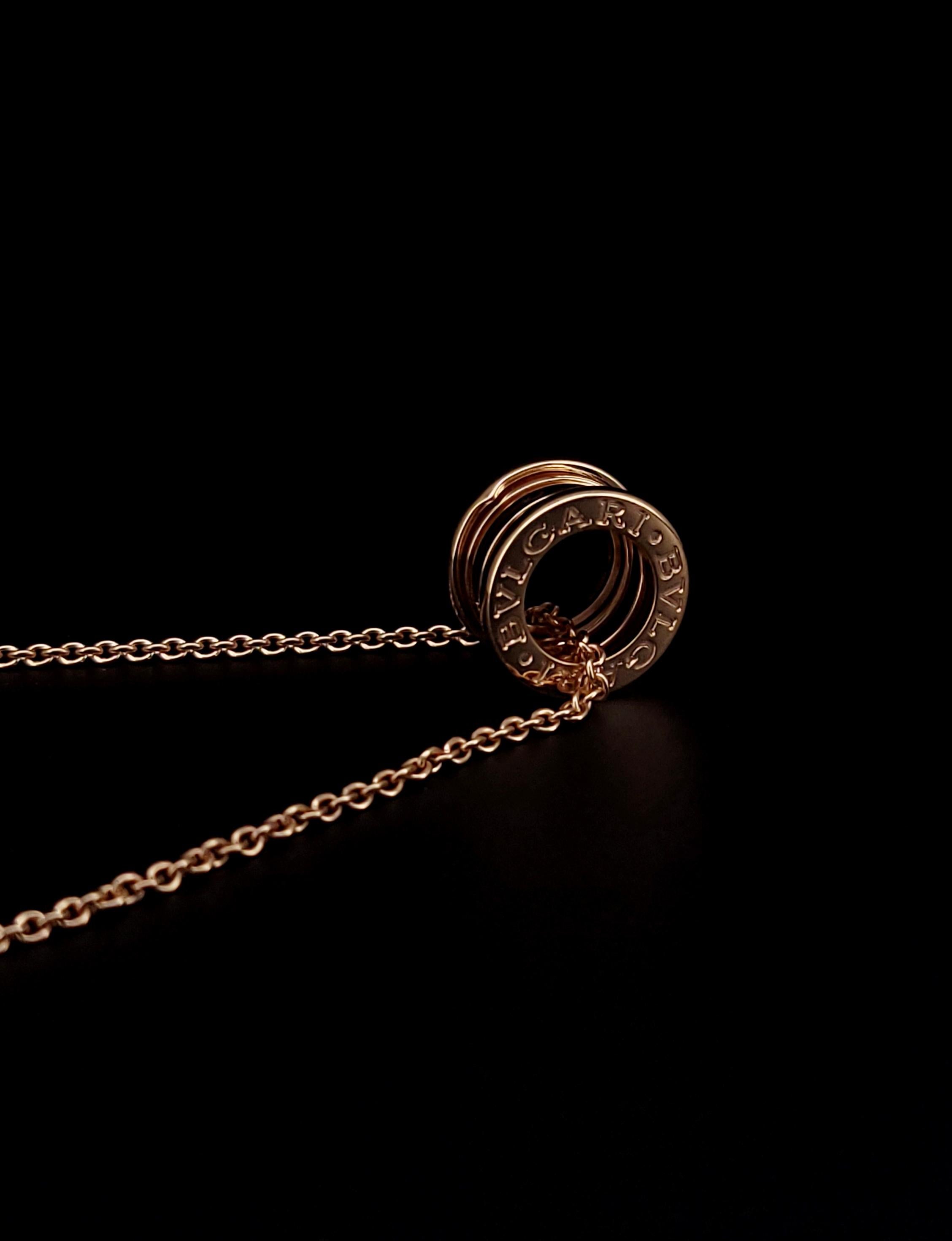 Bvlgari B Zero 1 18k Yellow Gold Pendant Necklace 2