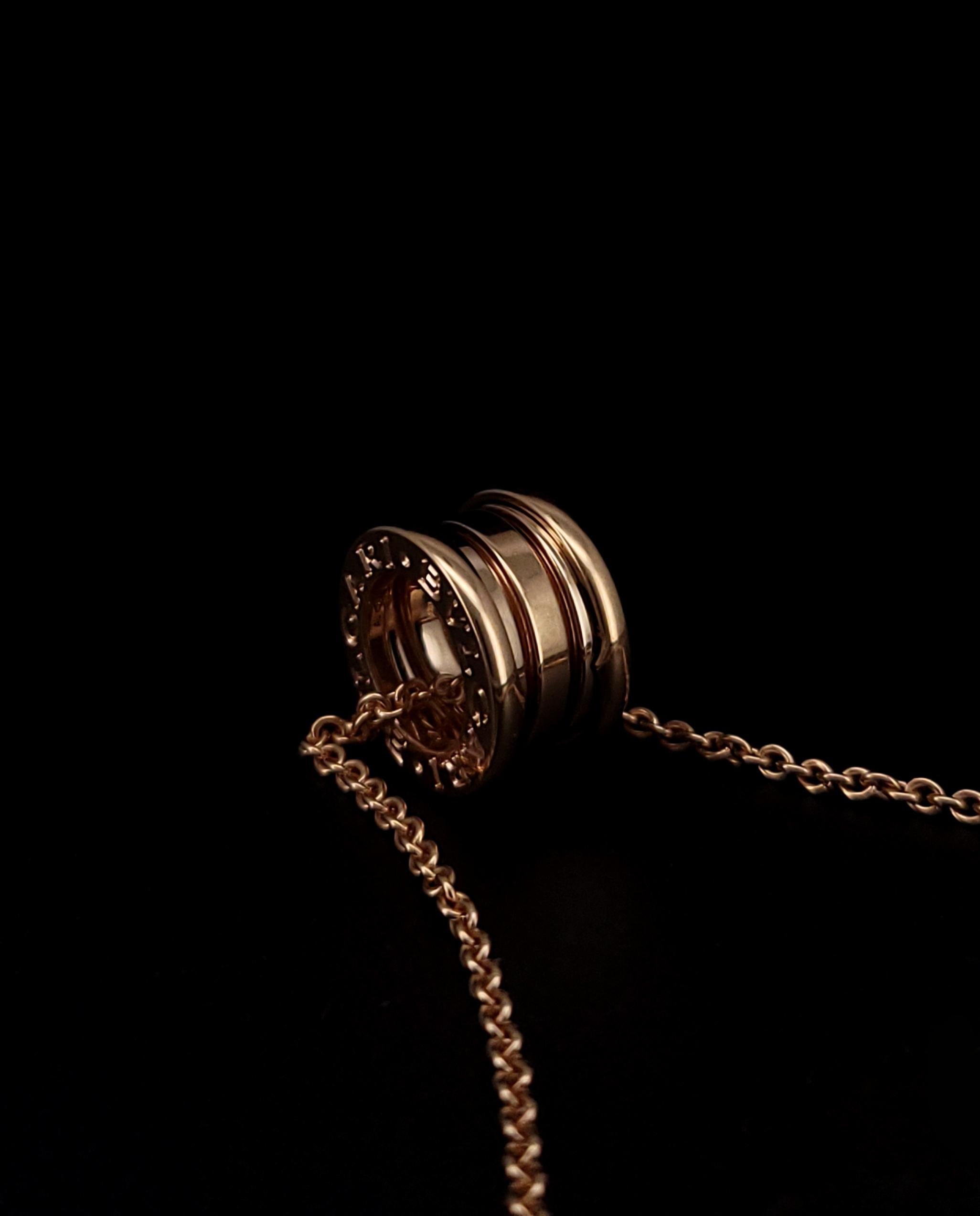Bvlgari B Zero 1 18k Yellow Gold Pendant Necklace 3