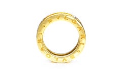 Bvlgari B. Zero 1 Vierbandiger Ring aus Gelbgold mit Pavé-Diamanten