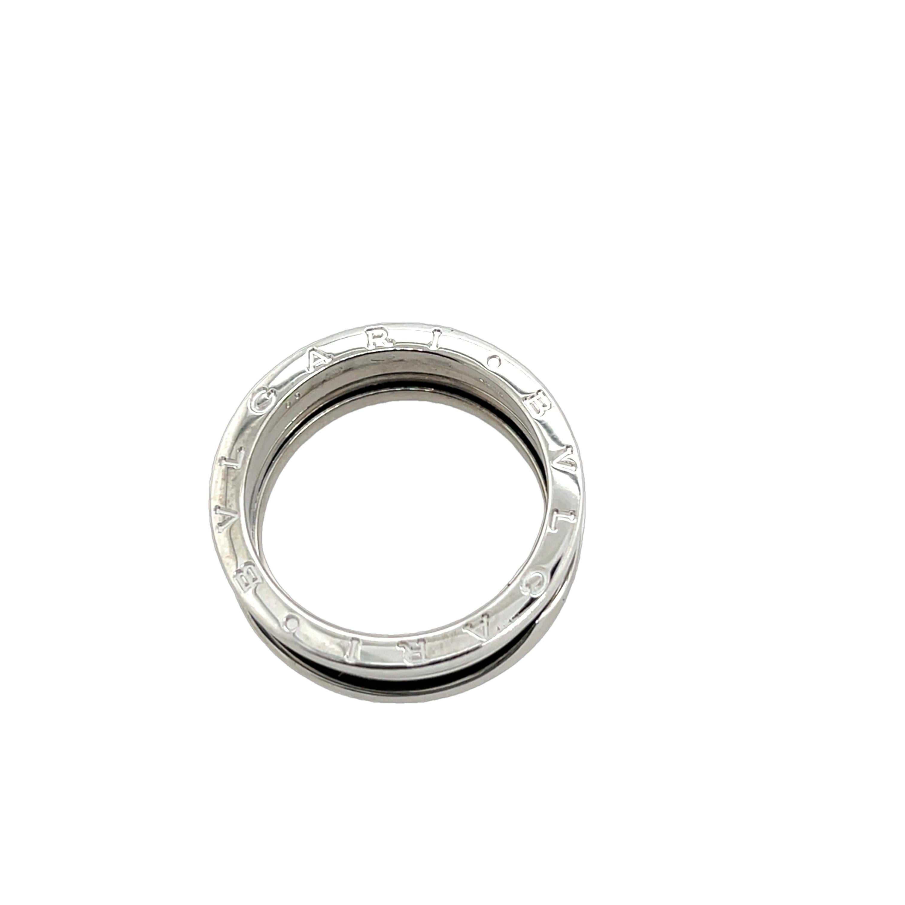 Bvlgari B. Zero 1 Ring 3 Bands, Set In 18ct White Gold, Size 65 For Sale 4