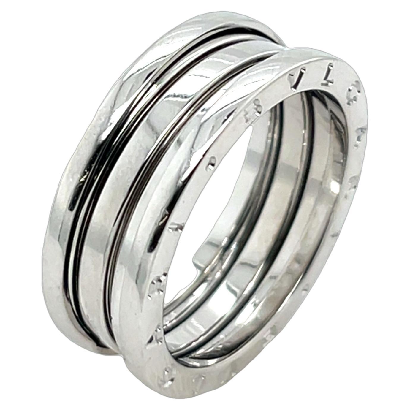 Bvlgari B. Zero 1 Ring 3 Bands, Set In 18ct White Gold, Size 65 For Sale