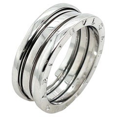 Bvlgari B. Zero 1 Ring 3 Bands, Set In 18ct White Gold, Size 65