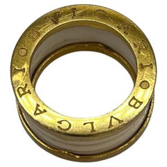 BVLGARI B. A. B. Zero 1 Anello in ceramica bianca 18 carati Misura 6,5