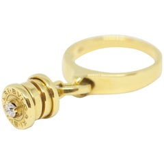 Bvlgari B-Zero 1 Yellow Gold and Diamond Charm Ring