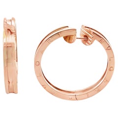 Orecchini a cerchio BVLGARI B-Zero in oro rosa 18 carati