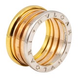 Bvlgari B-Zero 18 Karat Tricolor Gold 4-Band Ring, with Box at 1stDibs |  bulgari tri color ring, bvlgari b zero ring, bvlgari gyuru