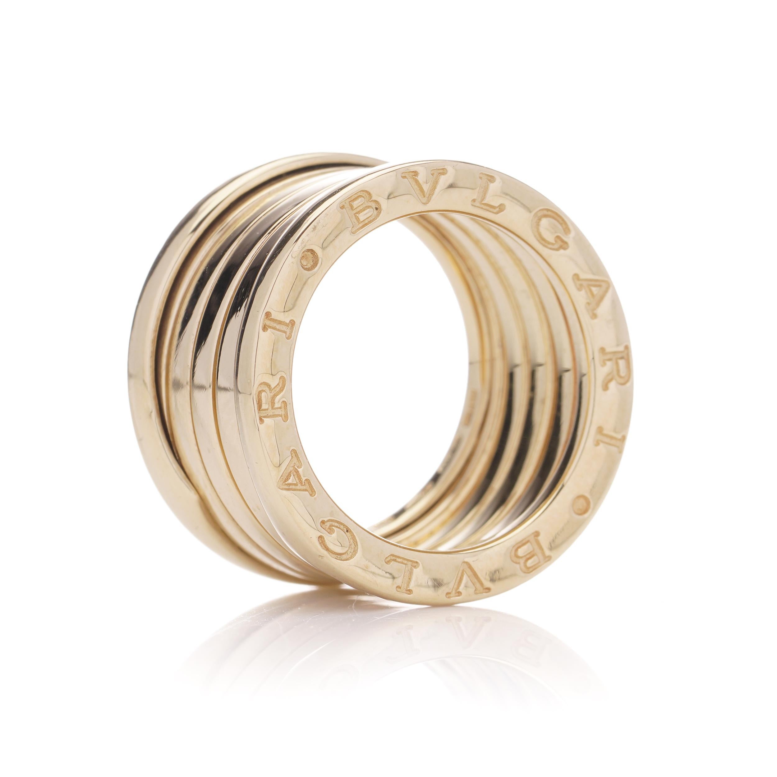 Bvlgari B. Zero1 18kt yellow gold band ring For Sale 3